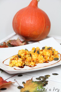 Hokkaidokürbis-Risotto mit Balsamico (vegan, glutenfrei)